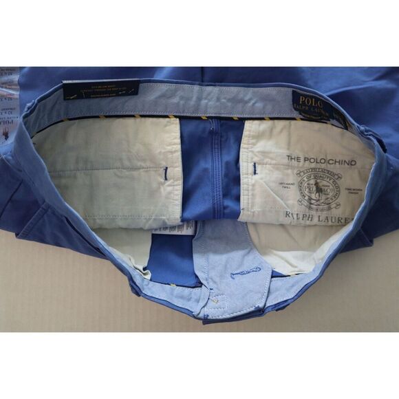 Polo Ralph Lauren Men Sz 32x32 Blue Stretch Straight Fit Washed Chino Pants - Picture 3 of 13